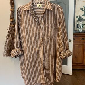 Tuckernuck Brown Striped Mini Dress